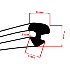 Moulure plate chromée pour vitres