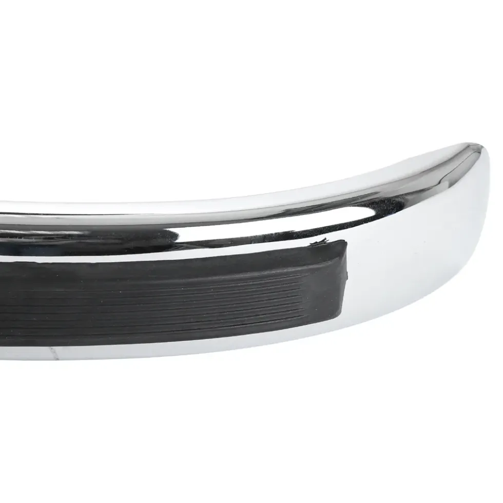 Pare choc arrière chromé avec bandeau en caoutchouc pour Fiat 500 N, D, F, L et R (1957-1975)