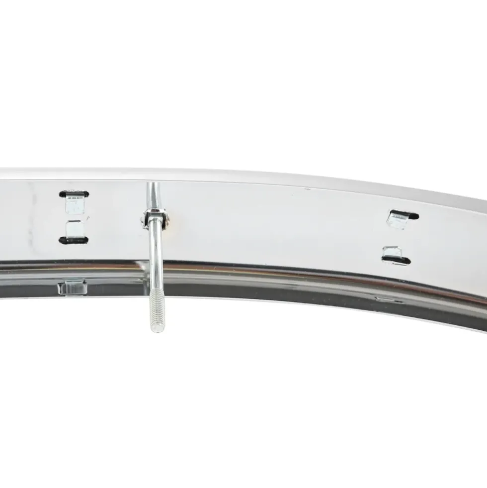 Pare choc arrière chromé avec bandeau en caoutchouc pour Fiat 500 N, D, F, L et R (1957-1975)