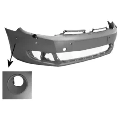 Pare choc avant pour Volkswagen Golf 6 - Lave phares, ParkAssist (6 trous)