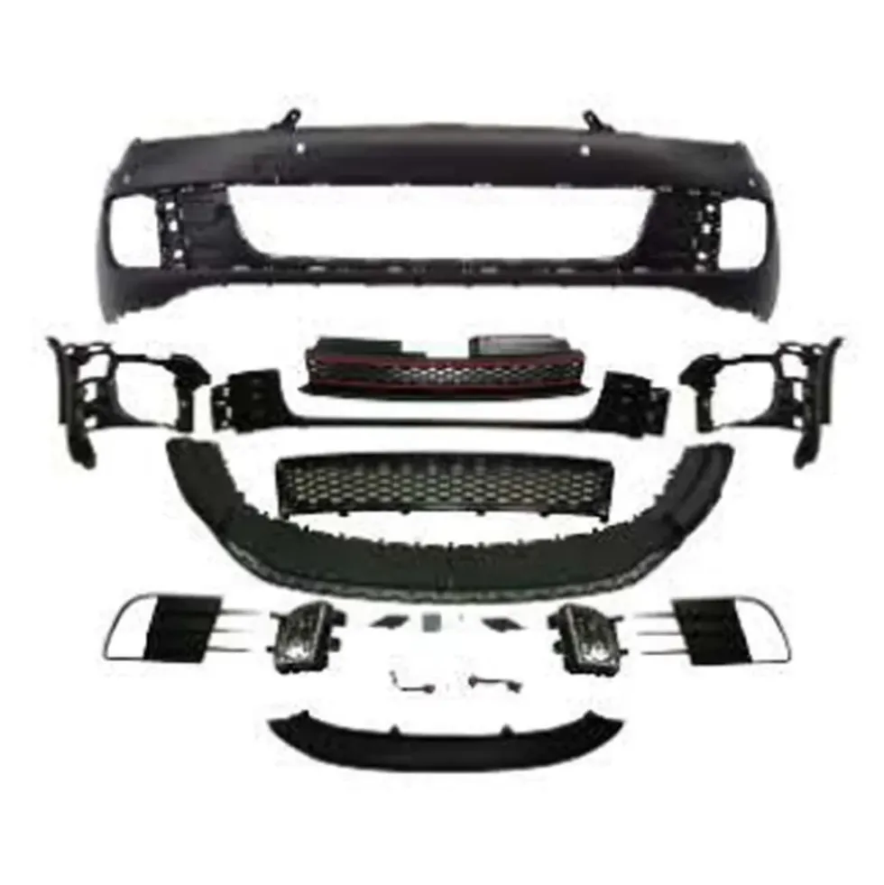 Pare choc avant type GTI avec antibrouillards pour VW Golf 6- Avec lave phares et PDC