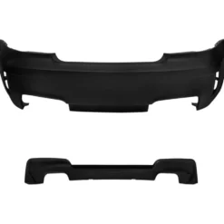 Pare-chocs arrière type M en ABS pour BMW Série 1 E82 Coupé (11/2006-10/2013) - sans PDC avec double échappement