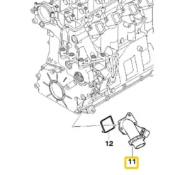 Pipe de raccord pour durite d'eau sur culasse pour Bmw Série 7 E65 et E66 (11/2001-07/2008)