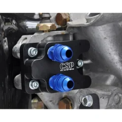 Platine de départ / retour d'huile pour radiateur extérieur sur moteurs T4 - 3/8"