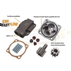 Pompe à huile gros débit CSP "EasyFlow 26mm" entrée / sortie pour moteur T1 ->71 avec AAC 3 Rivets