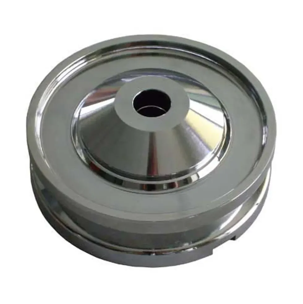 Poulie alternateur aluminium type billet chromée