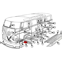 Poutre en "U" châssis avant pour VOLKSWAGEN Combi Split Brazil (1957-1975)