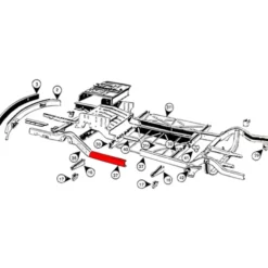 Poutrelle centrale de châssis pour VOLKSWAGEN Combi Split Brazil (1957-1975)