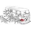 Quart de plancher avant droit pour VOLKSWAGEN Combi Split Brazil (1957-1975)