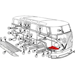 Quart de plancher avant droit Volkswagen Combi Split