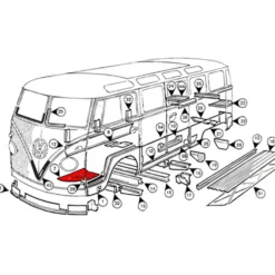 Quart de plancher avant gauche Volkswagen Combi Split