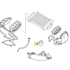 Raccord sur durite d'admission pour Mini R52 Cabriolet et R53 Cooper S (10/2000-07/2008) - W11 S