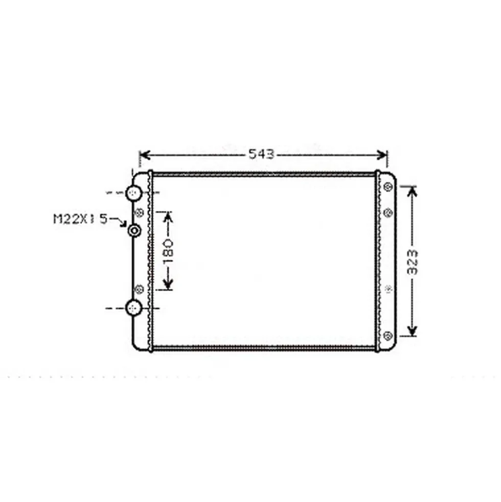 Radiateur d'eau moteur pour Volkswagen Polo 6N2 1.4 TDi