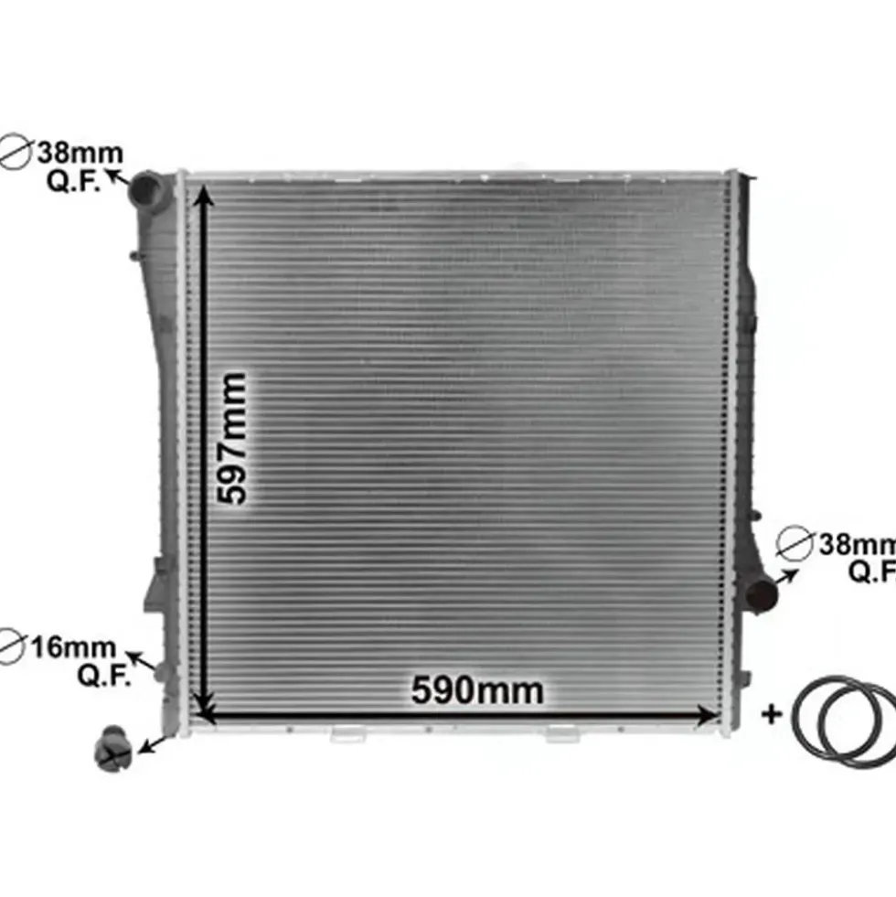 Radiateur pour BMW X5 E53 590 x 596 x 40mm