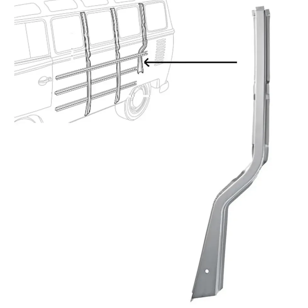 Renfort vertical de panneaux arrière gauche pour VW Combi Split