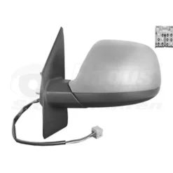 Rétroviseur gauche complet électrique à peindre pour VW Transporter T5 depuis 10/2009->