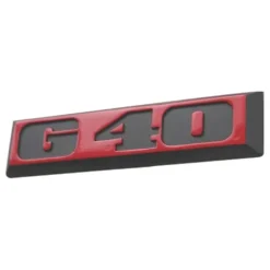Sigle adhésif G40 noir sur fond rouge de hayon pour VW Polo 2 86C GT G40 (09/1985-09/1989)