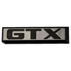 Sigle adhésif GTX chromé sur fond noir de hayon pour VW Scirocco 2 GTX 16V (10/1985-07/1989)