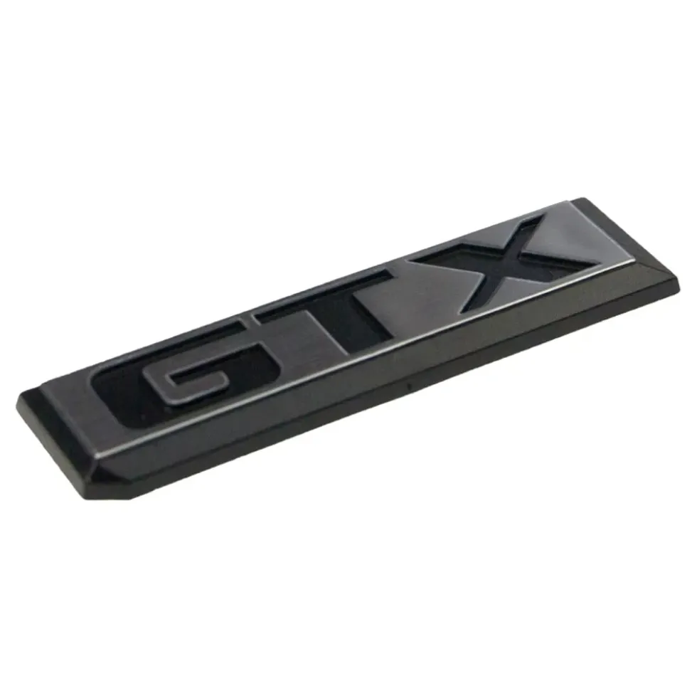 Sigle adhésif GTX chromé sur fond noir de hayon pour VW Scirocco 2 GTX 16V (10/1985-07/1989)