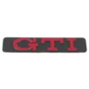 Sigle GTI rouge sur fond noir de baguette d'aile arrière 63mm pour VW Golf 3 GTI Berline et Cabriolet (09/1991-05/1998)