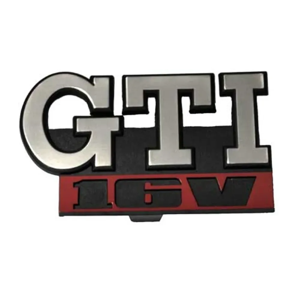 Sigle GTI 16V de calandre 4 barrettes pour VW Golf 2 GTI 16V (08/1987-)