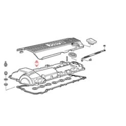 Silentbloc entre couvre culasse et capot de protection FEBI pour BMW X3 E83 (01/2003-07/2006)