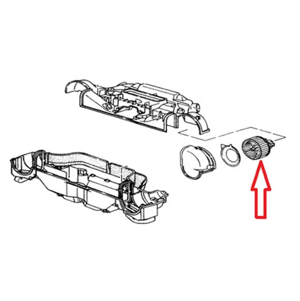 Soufflerie d'air pour Porsche 993 - côté droit