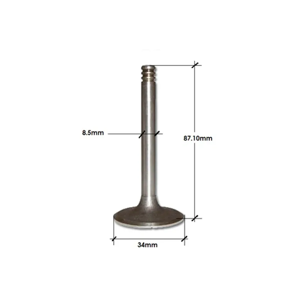 Soupape d'échappement pour Méhari - 34x87,1x8mm