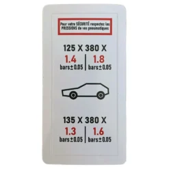 Sticker autocollant de pression des pneus pour Citroën 2cv