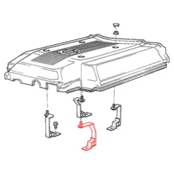 Support avant gauche de cache moteur pour Bmw Série 8 E31 (12/1992-05/1999)