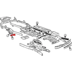 Support de cric arrière droit pour VOLKSWAGEN Combi Bay Window (1968-1979)