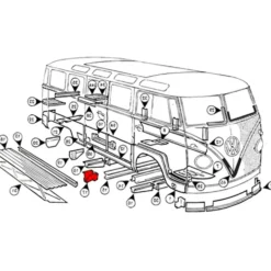 Support de cric avant droit pour VOLKSWAGEN Combi Split Brazil (1957-1975)