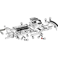 Support de cric avant droit pour VOLKSWAGEN Combi Split Brazil (1957-1975)