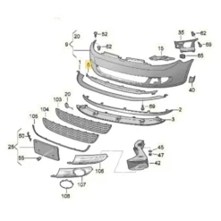 Support de spoiler avant pour Volkswagen Golf 6