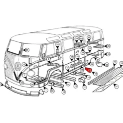 Tôle avant de passage de roue arrière gauche pour VOLKSWAGEN Combi Split Brazil (1957-1975)