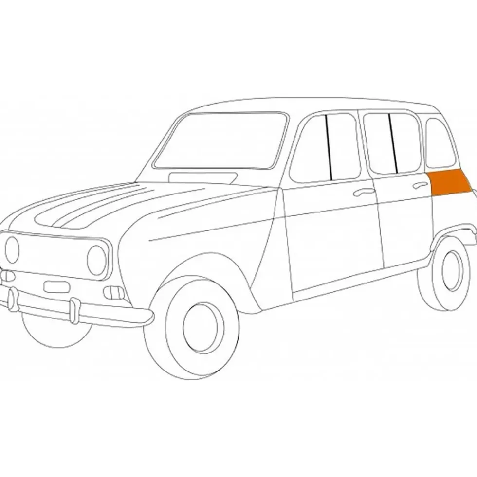 Tôle de fixation d'aile arrière gauche pour Renault 4 (10/1961-01/1994)