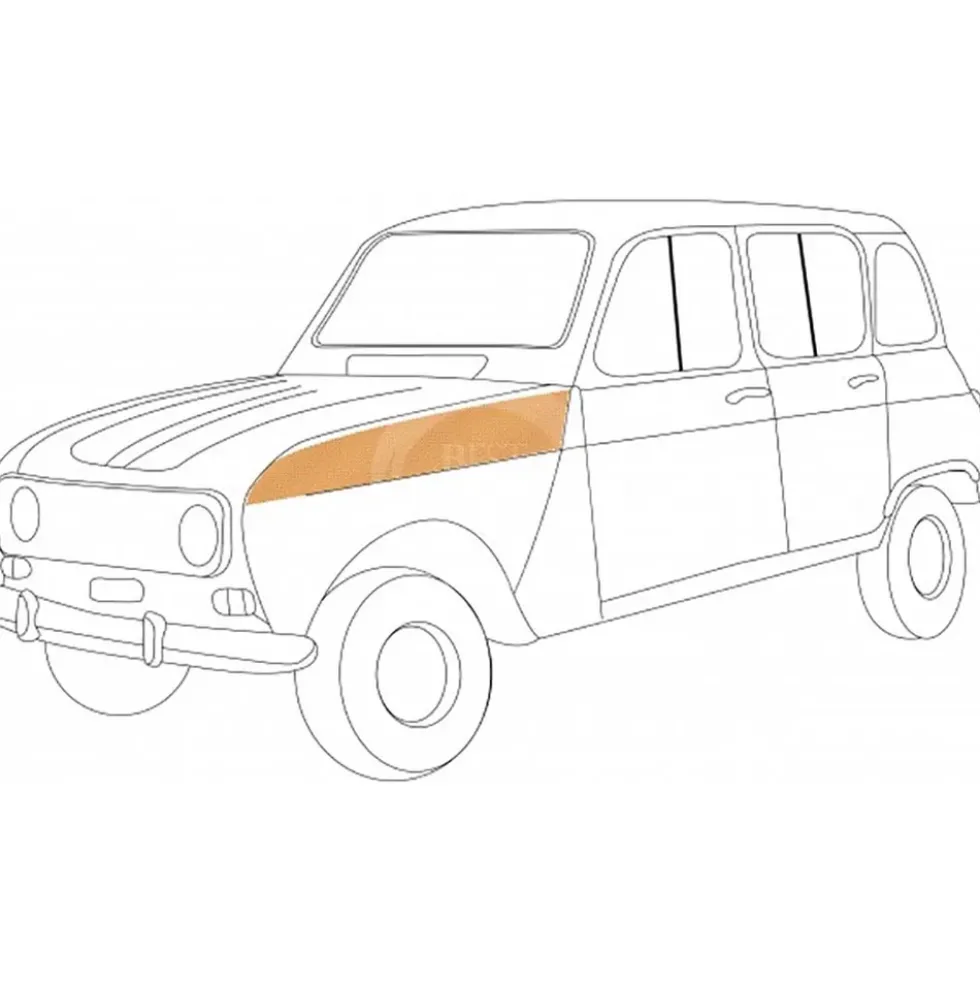 Tôle de fixation d'aile avant gauche pour Renault 4 (10/1961-01/1994)