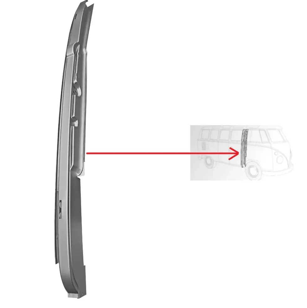 Tôle de montant droit "B Pilier" pour porte latérale de Bus VW Combi Split 55 ->60