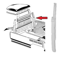 Tôle de montant droit "B Pilier" pour VOLKSWAGEN Combi Split pick-up simple cabine Brazil (1957-1975)