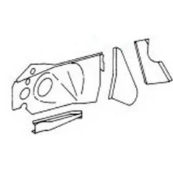 Tôle de réparation de cellule de porte DANSK pour Porsche 356 A, B et C (1956-1965) - côté droit
