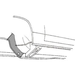 Tôle de réparation de longeron avant pour Opel Ascona (1970-1988)