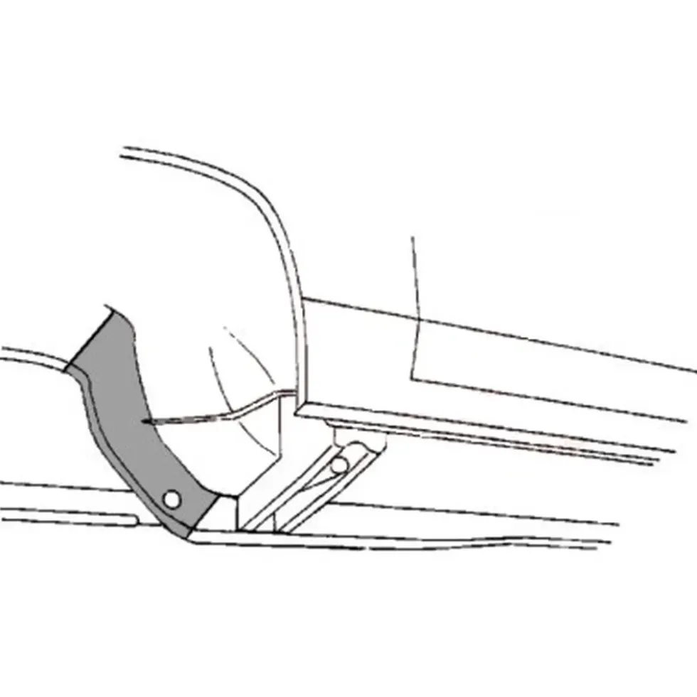 Tôle de réparation de longeron avant pour Opel Ascona (1970-1988)