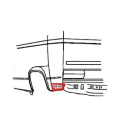 Tôle inférieure de coin d'aile arrière gauche pour VOLKSWAGEN Transporter T25 (05/1979-07/1992)