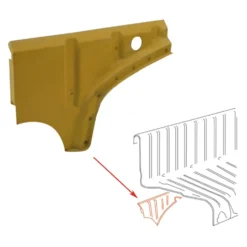 Tôle moteur frontale arrière droite pour Volkswagen Coccinelle (08/1965-07/1989)