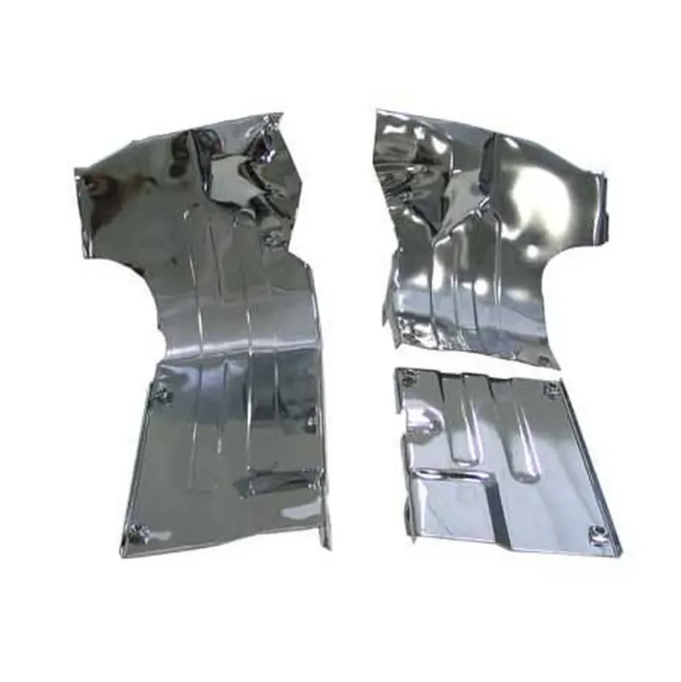 Tôles chromées sous tubes-enveloppes moteur Type 1 Coccinelle & Combi - 3 pièces