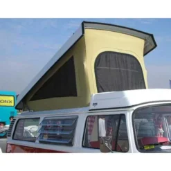 Toile de toit Orange à 3 fenêtres pour Combi Westfalia 74 ->79
