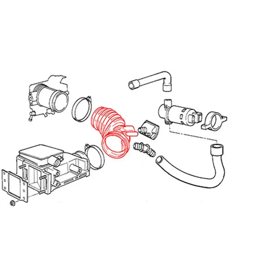 Tuyau de débitmètre d'air FEBI pour BMW Série 3 E36 (02/1993-09/1999) - moteur M43B18