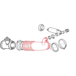Tuyau de débitmètre d'air pour Bmw E32 (03/1991-08/1994) - 8 Cylindres