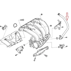 Tuyau de ventilation sur reniflard pour BMW série 1 E81-E82-E87 LCI-E88 120i