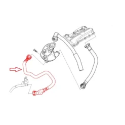 Tuyau retour de reniflard pour BMW Z4 Roadster E85 2.0 i N46 jusqu'au 12/06